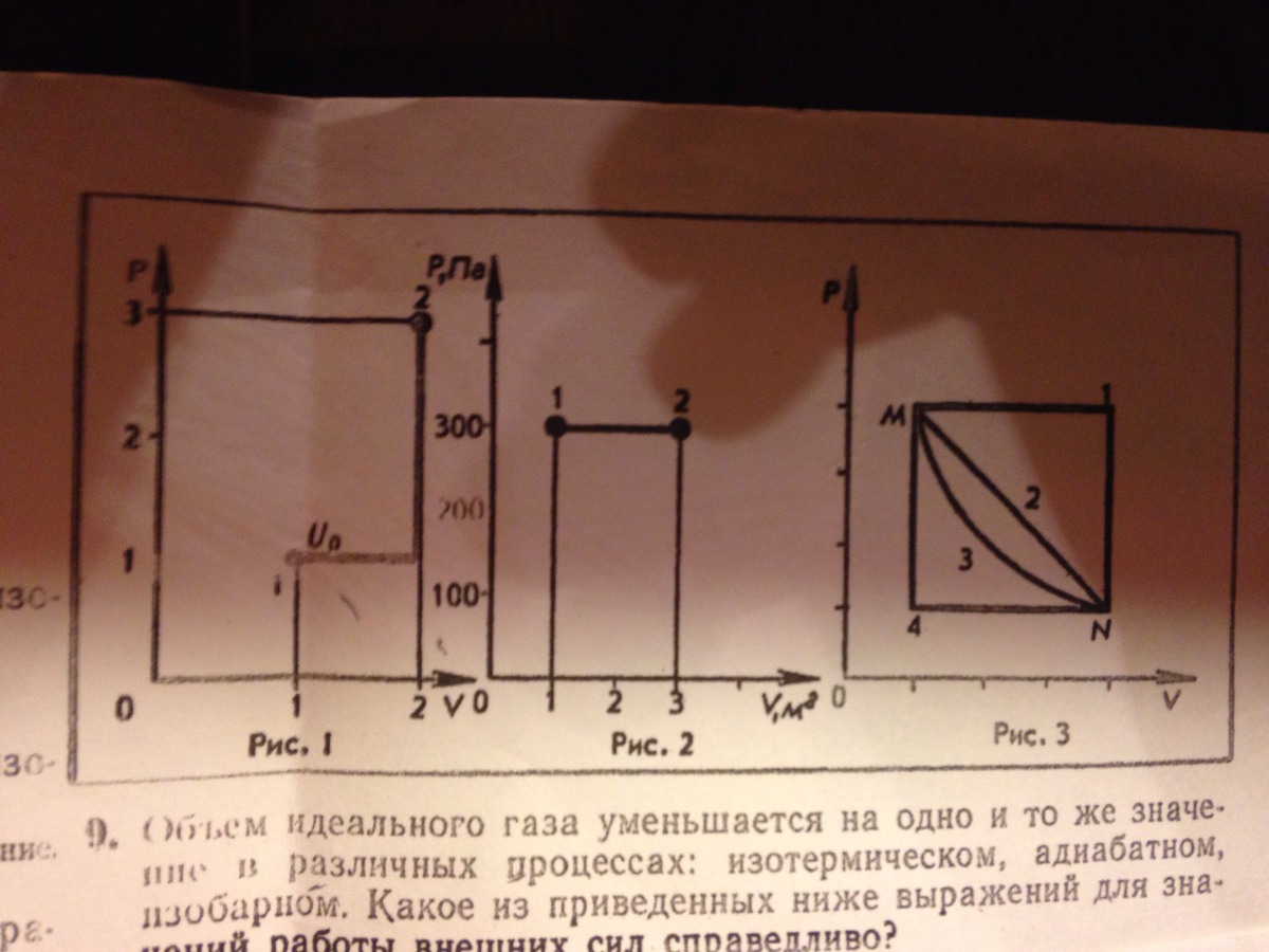 Чему равна работа совершенная газом при переходе из состояния 1 в состояние 2 см рисунок