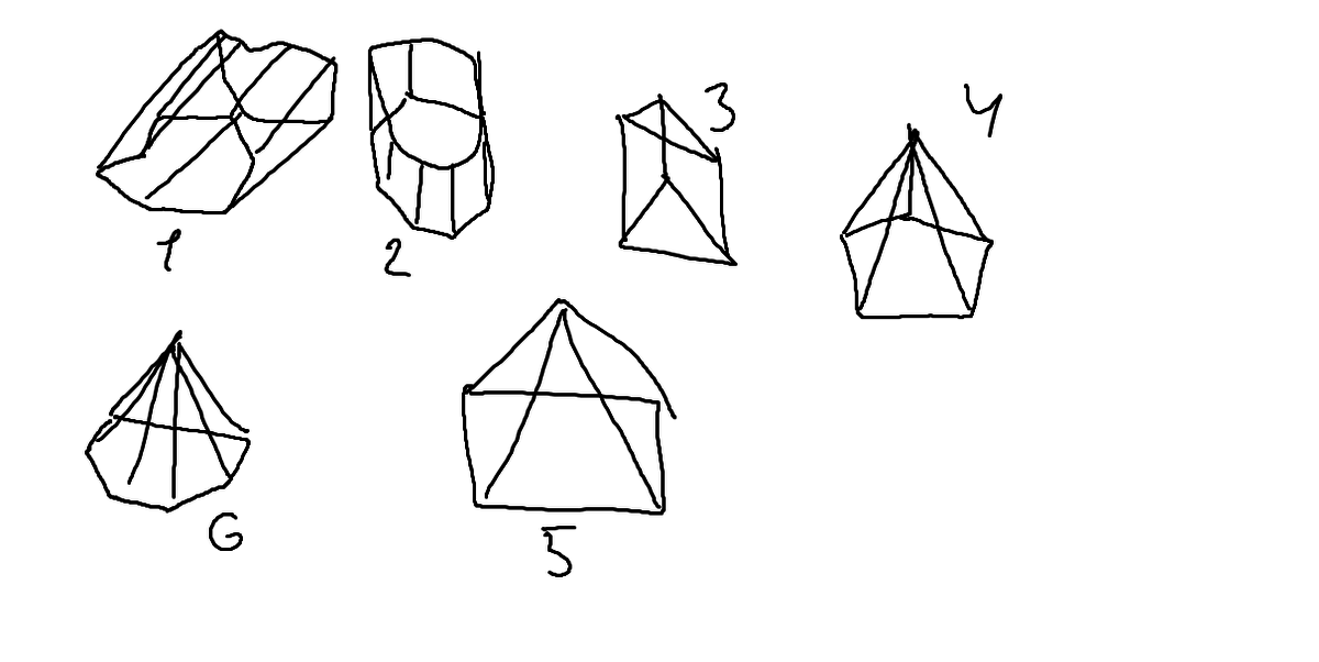 Семиугольная пирамида рисунок